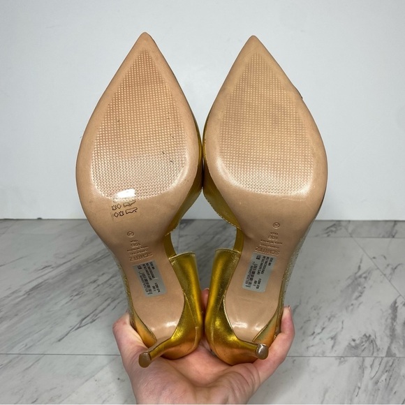 New! Schutz Cendi Gold Pointed Toe Pump 10B - Picture 14 of 15